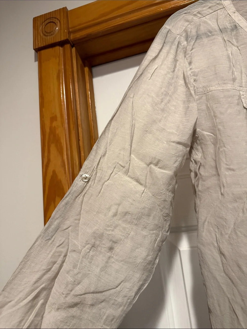 Light Cream Button-Down Women's Shirt